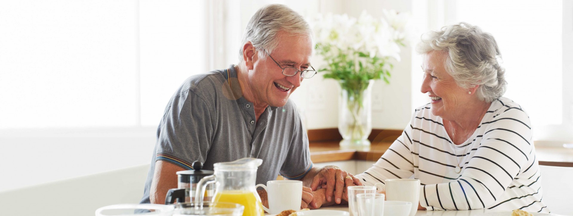 Shot of a happy senior couple enjoying breakfast together at home